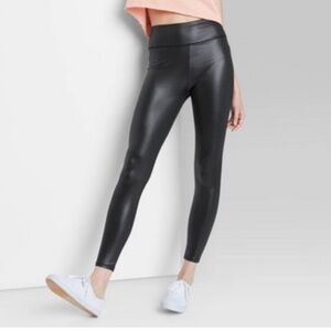Wild Fable High Rise Liquid Leggings Black Size XL